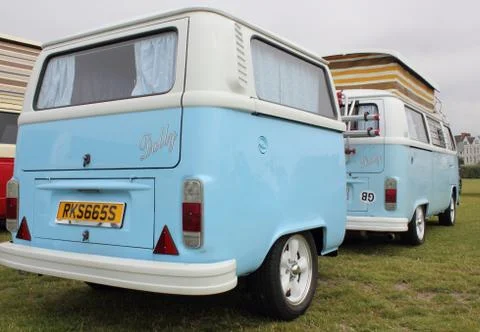Retro campervans Stock Photos