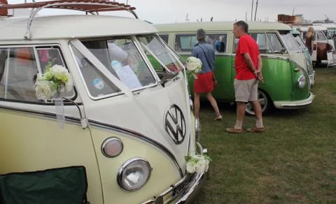 Retro campervans Stock Photos