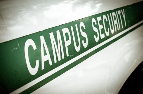 Retro campus security 库存照片