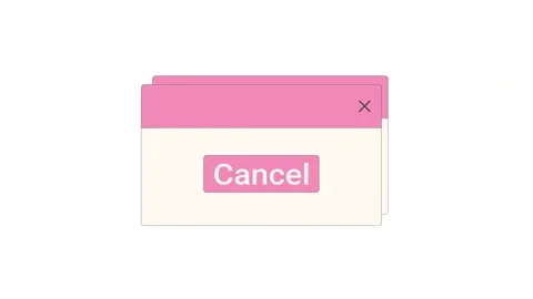 Retro Cancel Button Pop Up Animation 動画素材 346619135