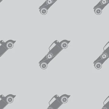 Retro car autos seamless pattern. Vintage background and solid color vector 스톡 일러스트
