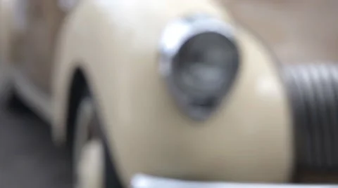 Retro car close-up Stock Footage 55287838