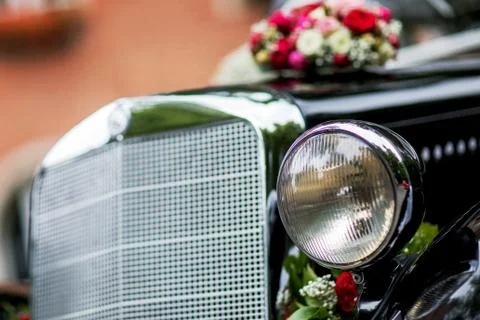 Retro car headlight Stock Photos