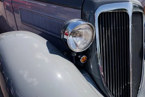 Retro car headlight Foto stock