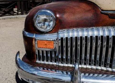 Retro car headlight Stock Photos