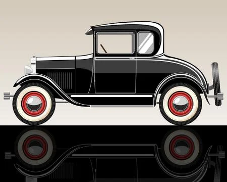 Retro car. Stock Illustration