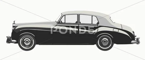 Retro car Stock Illustration