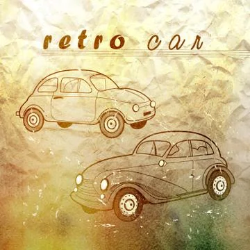 Retro car イラスト素材