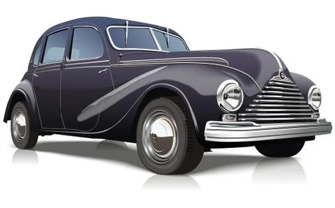 Retro Car Stock Illustration