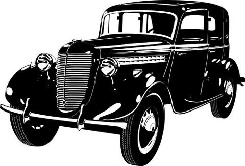 Retro car Stock Illustration