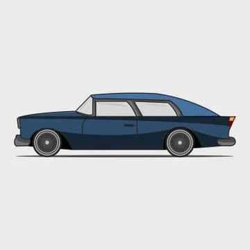 Retro car. Stock Illustration