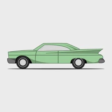 Retro car. Stock Illustration