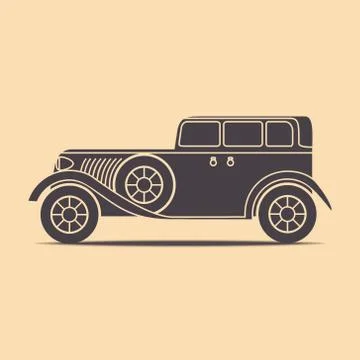 Retro car illustration Stock Illustration