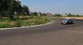 Retro car Mercedes Benz 300SE wide turn on racing track HD Footage