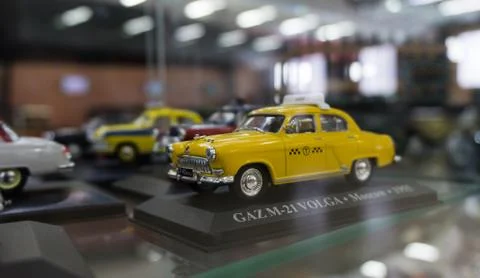 Retro car.The model of the machine Stock Photos