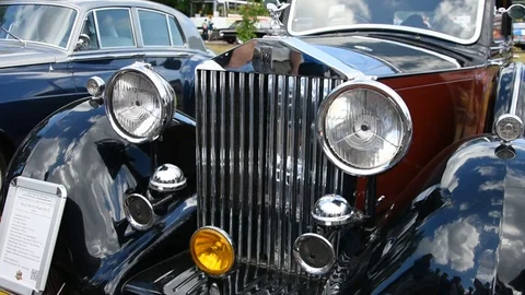 Retro car Rolls-Royce Phantom II manufactured in 1929 Video stock 115447710