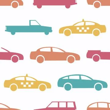 Retro car seamless pattern Stock Illustration