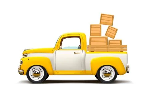 Retro car two colored transportation Stock Illustration