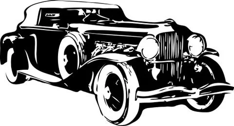 Retro Car Vector Stock Illustration