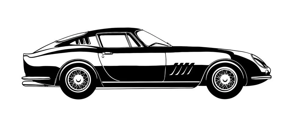 Retro car vector illustration Ilustración de archivo