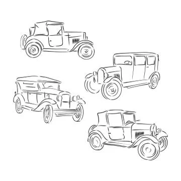 Retro car vector logo design template. transport or vehicle icon. retro car v Stock Illustration