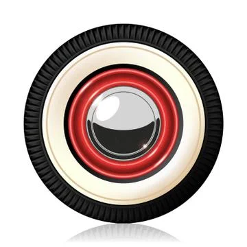 Retro car wheel. Stock Illustration