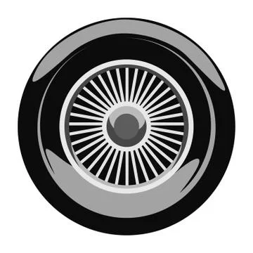 Retro car wheel Stock Illustration