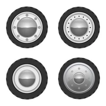 Retro car wheel vector design illustration isolated on white background Illustrazione stock