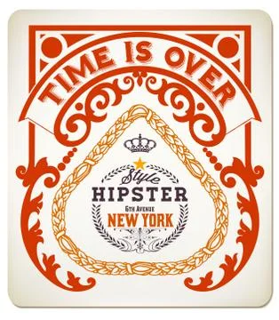 Retro card design Stock Illustration