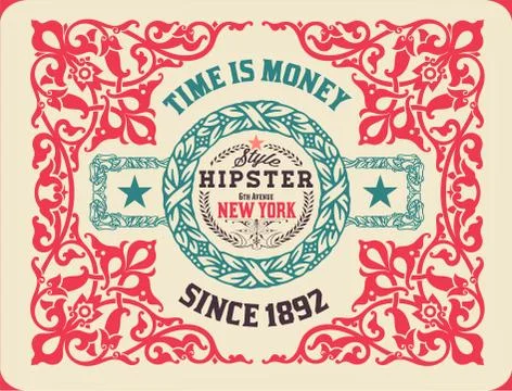 Retro card design Stock Illustration