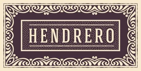 Retro card. Elements by layers. Stock Illustration