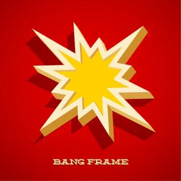 Retro card with explosion sign Stock-Illustration
