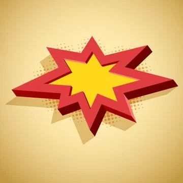 Retro card with explosion sign as text frame イラスト素材