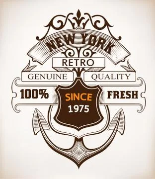 Retro card Stock Illustration