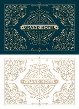 Retro card with logo Stock Illustration