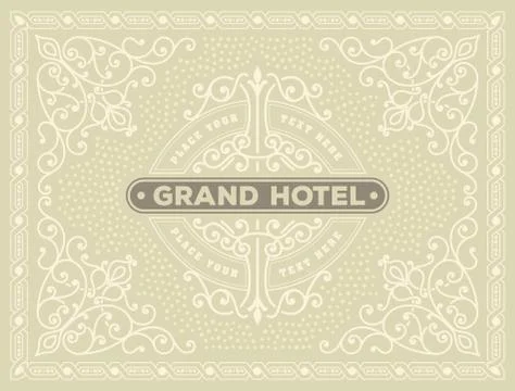 Retro card with logo Stock Illustration