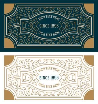 Retro Card Template. Vector Stock Illustration