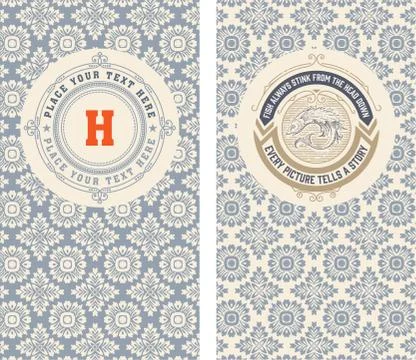 Retro cards. Stock Illustration