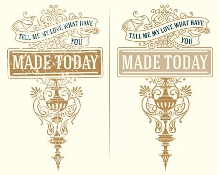 Retro Cards Set. Rusty and clean style Stock Illustration