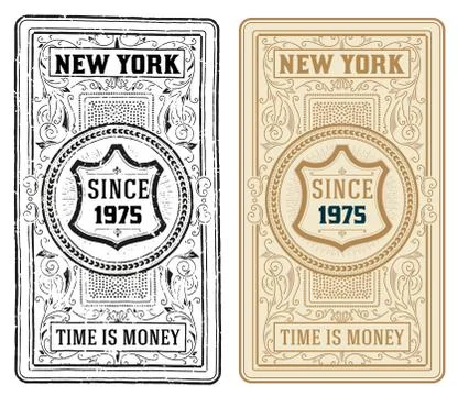 Retro Cards Set. Rusty and clean style Stock Illustration
