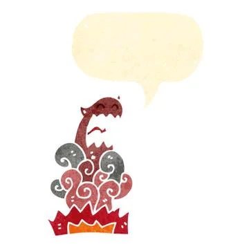 Retro cartoon appearing devil 스톡 일러스트