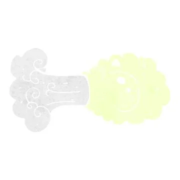 Retro cartoon blowing cloud Stock Illustration