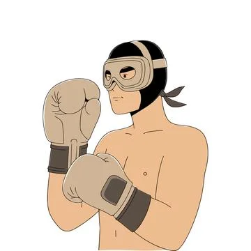 Retro Cartoon Boxer Stock Illustration