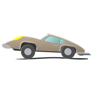 Retro cartoon car Stock Illustration