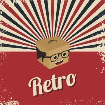 Retro cartoon character Ilustração Stock