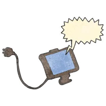 Retro cartoon computer screen Stock Illustration