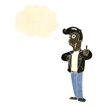 Retro cartoon cool guy Stock Illustration