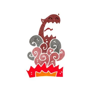 Retro cartoon devil appearing 스톡 일러스트