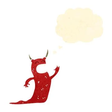 Retro cartoon devil Illustrazione stock