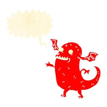 Retro cartoon devil Stockillustratie